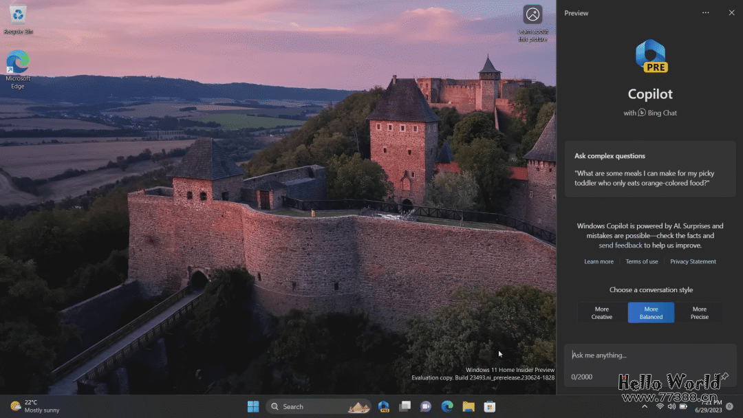 Windows 11 大更新!Copilot 终于来临, 全面接入 GPT-4|附更新链接